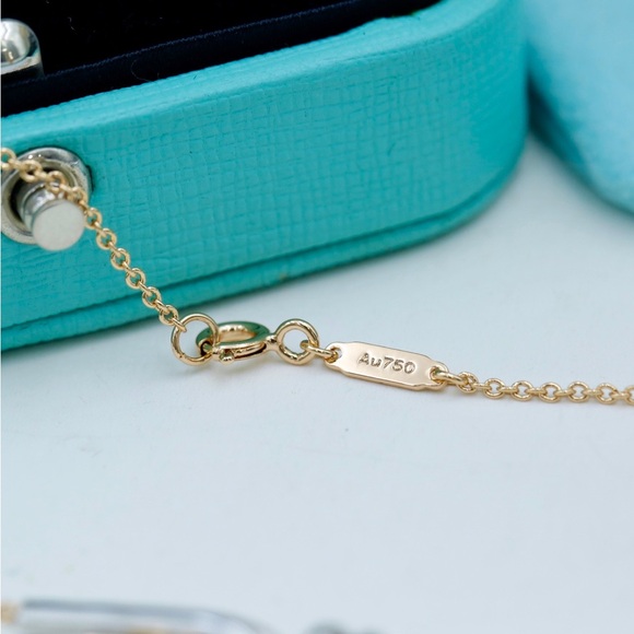 Women's Tiffany & Co. Knot 18K Yellow & White Gold Diamond Pendant Necklace - Picture 4 of 4